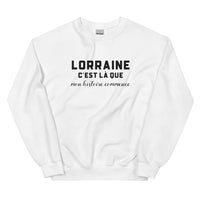 Thumbnail for LORRAINE, c'est là que mon histoire commence - Sweat blanc