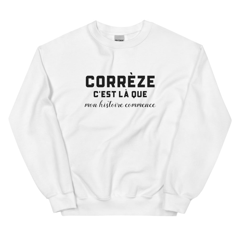 CORRÈZE, c'est là que mon histoire commence - Sweat blanc