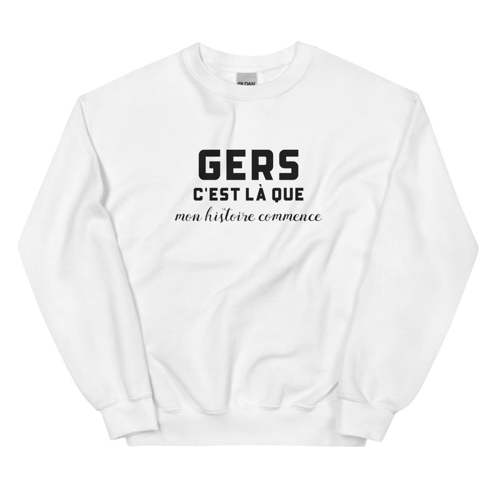 GERS, c'est là que mon histoire commence - Sweat blanc