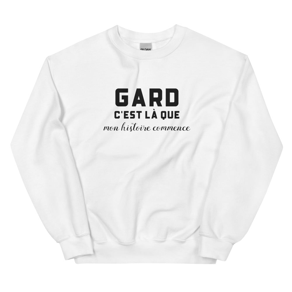 GARD, c'est là que mon histoire commence - Sweat blanc