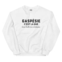 Thumbnail for GASPÉSIE, c'est là que mon histoire commence - Sweat blanc