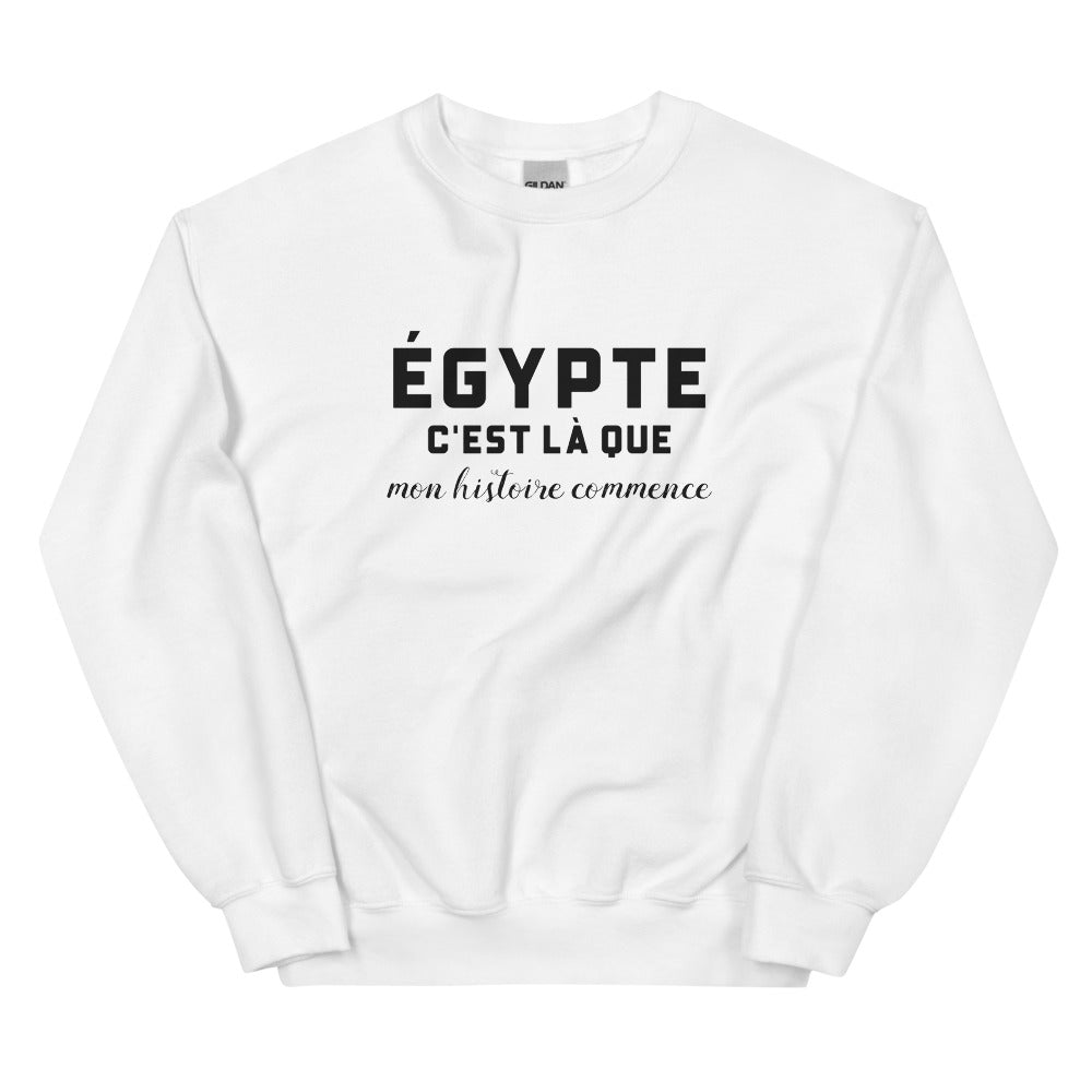 ÉGYPTE, c'est là que mon histoire commence - Sweat blanc
