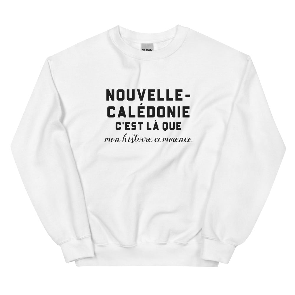 NOUVELLE-CALÉDONIE, c'est là que mon histoire commence - Sweat blanc