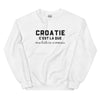 CROATIE, c'est là que mon histoire commence - Sweat blanc