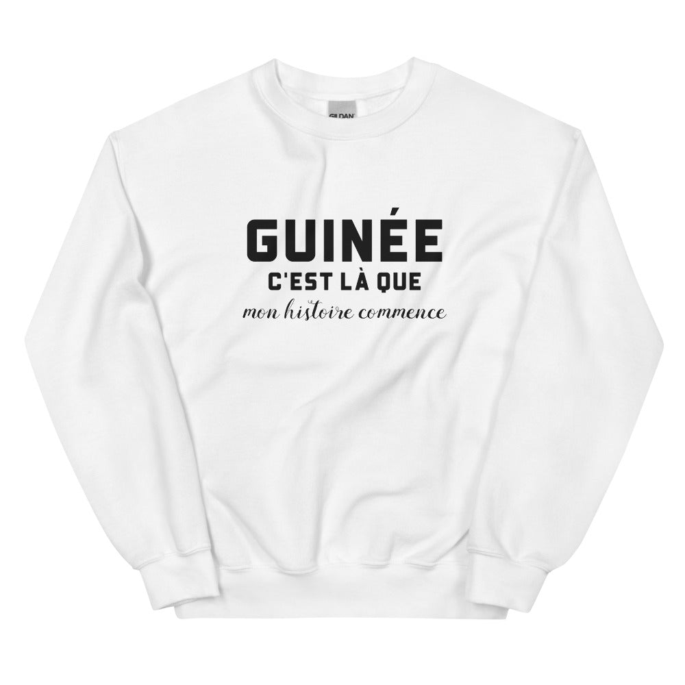 GUINÉE, c'est là que mon histoire commence - Sweat blanc