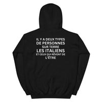 Thumbnail for Sweat à capuche Italie noir - Il y a deux types de personnes