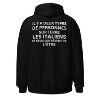 Thumbnail for Sweat à capuche Italie bleu marine dos - Il y a deux types de personnes