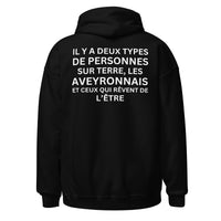 Thumbnail for Sweat à capuche Aveyron - Il y a deux types de personnes