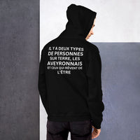 Thumbnail for Sweat à capuche Aveyron - Il y a deux types de personnes dos