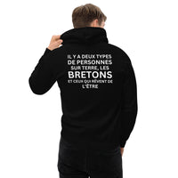 Thumbnail for Sweat à capuche Bretagne - Il y a deux types de personnes dos