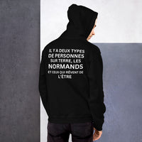 Thumbnail for Sweat à capuche Normandie - Il y a deux types de personnes