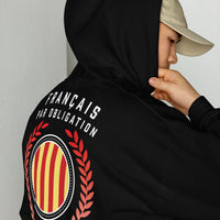 Thumbnail for Sweat à capuche Catalan - Français par obligation, Catalan par le sang dos