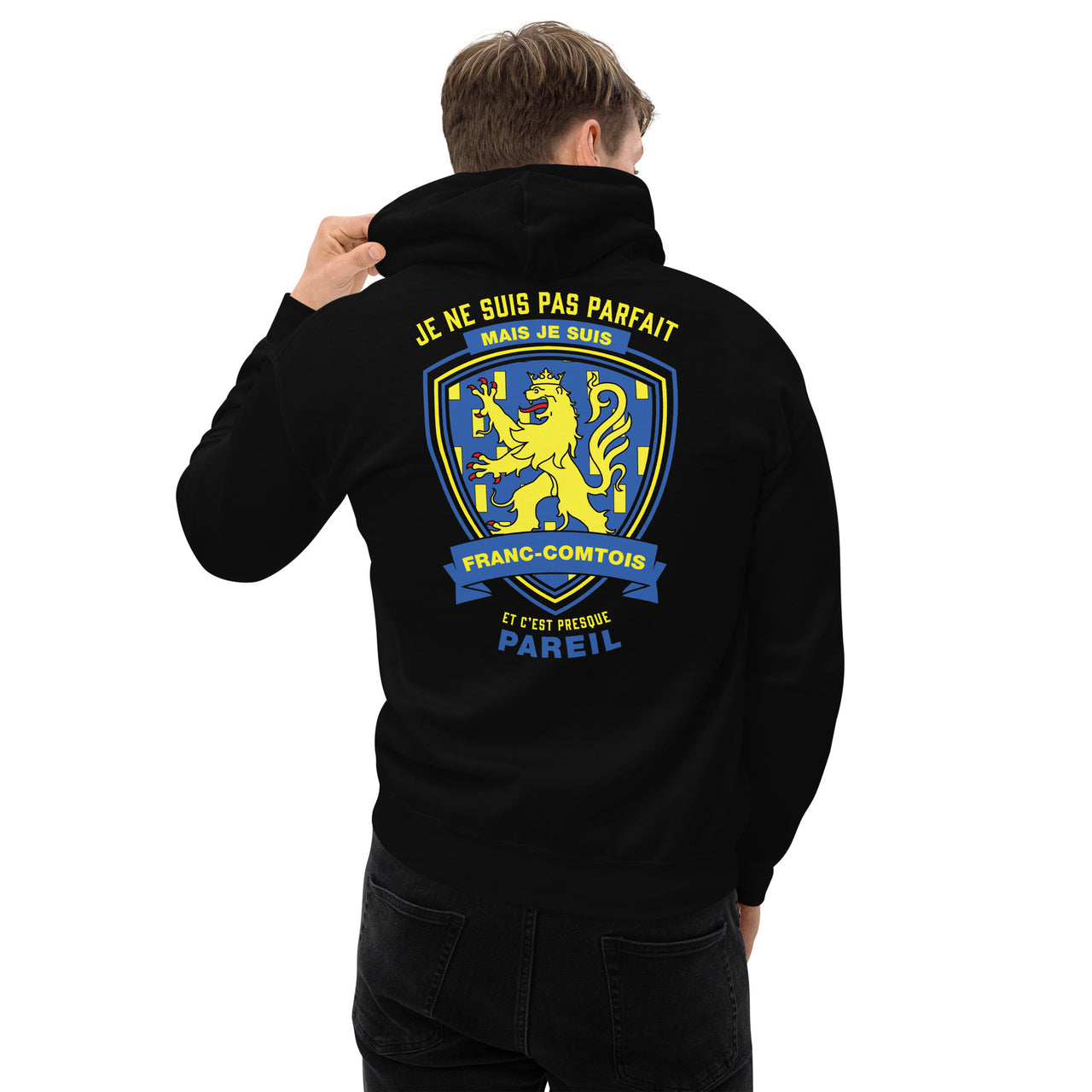 Sweat à capuche Franche-Comté bleu marine - Je suis Franc-Comtois