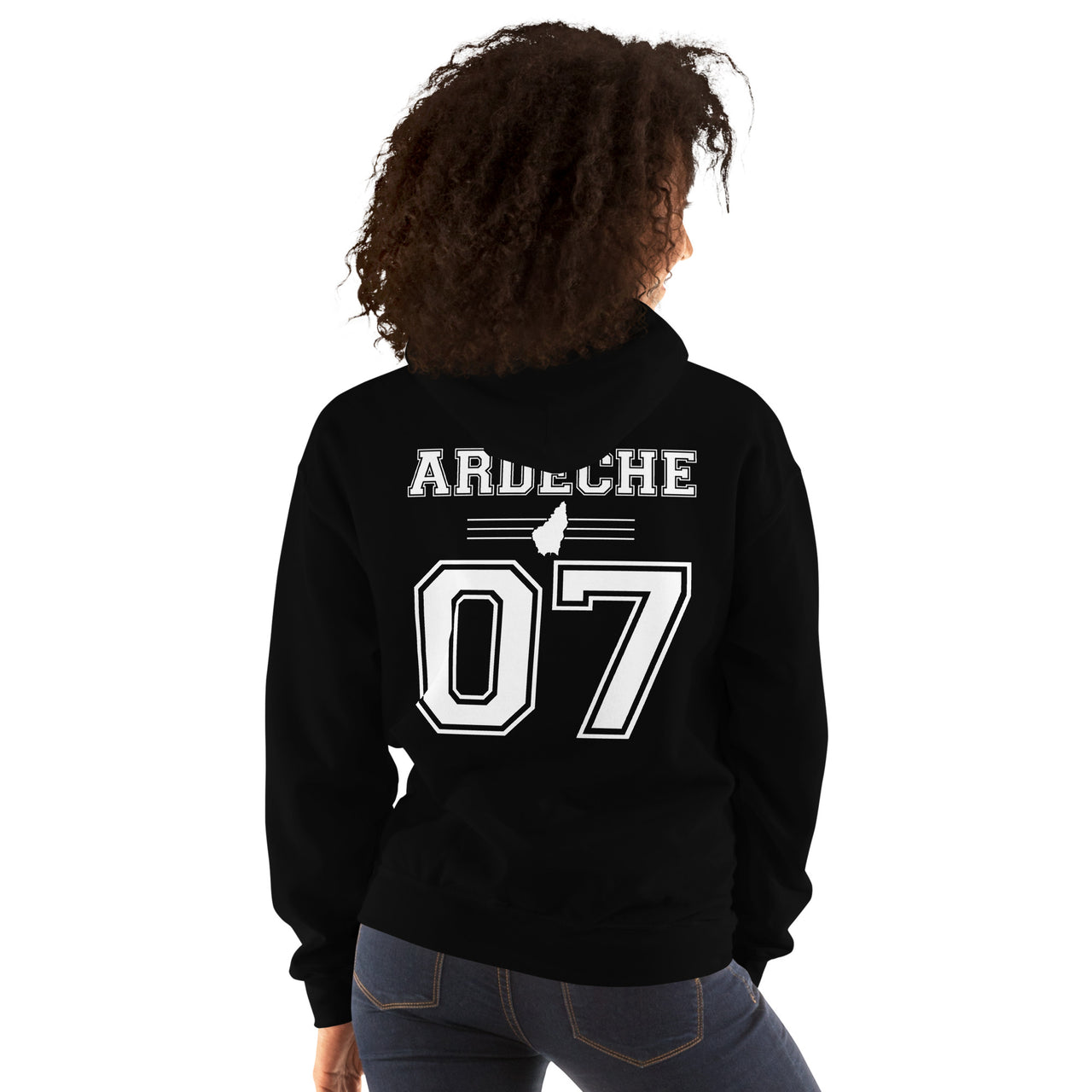 Sweat à capuche Ardèche 07 - design élégant dos