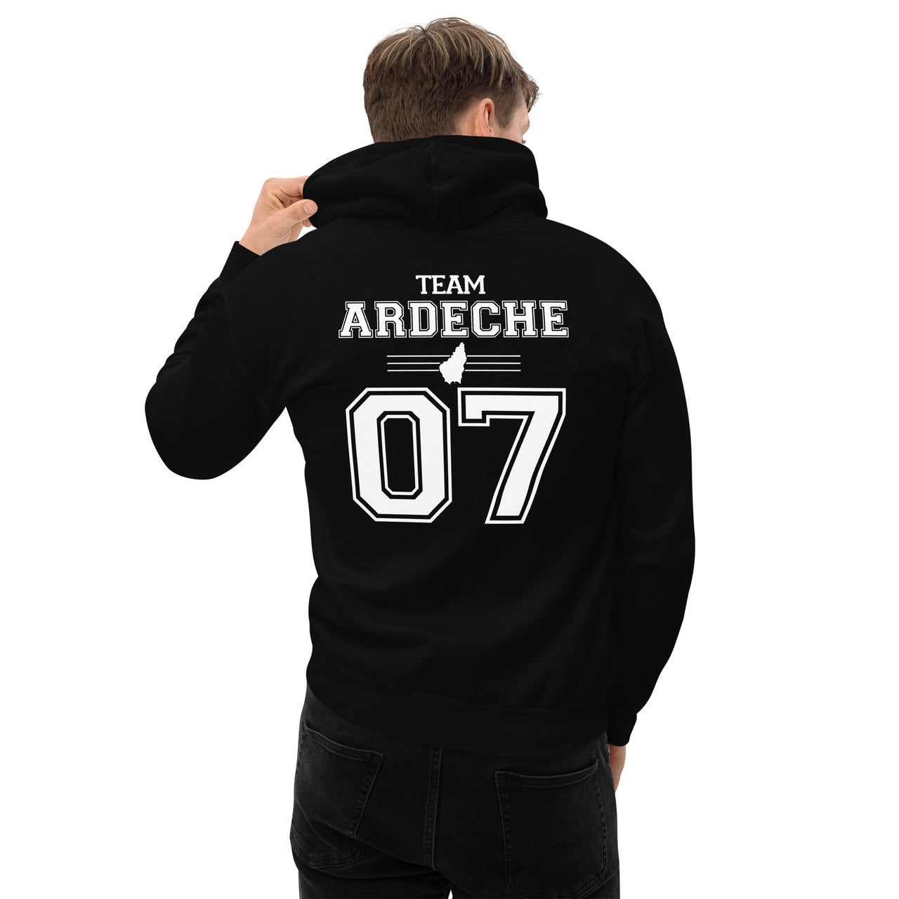 Sweat à capuche Ardèche 07 - confort douillet dos
