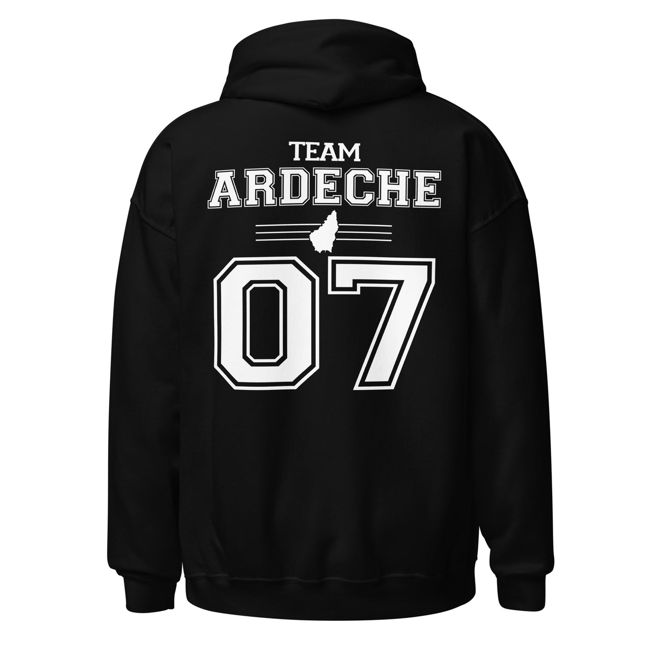 Sweat à capuche Ardèche 07 - style moderne dos