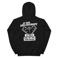 Thumbnail for Sweat à capuche Aide-Soignante bordeaux - Quel est ton super-pouvoir