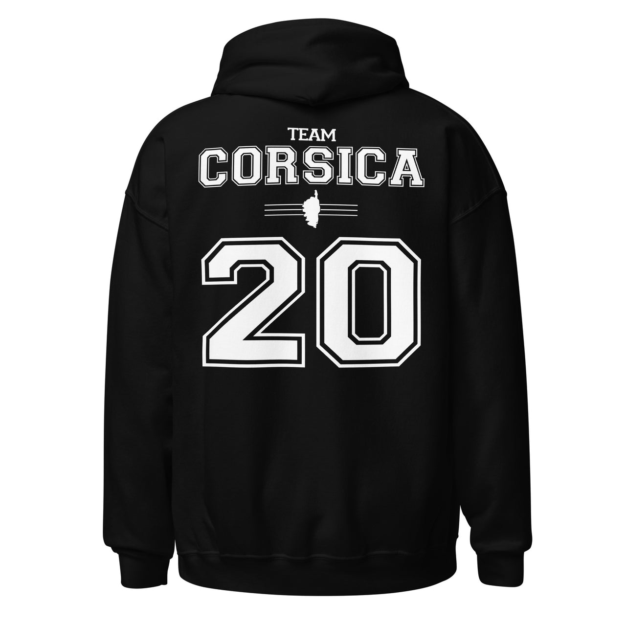 Sweat à capuche Corse noir - Élégance et confort