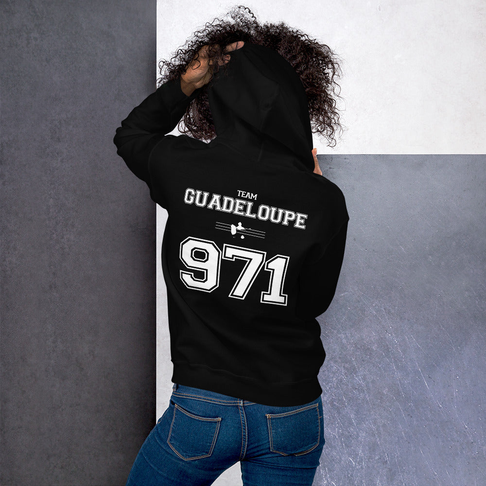 Sweat à capuche Guadeloupe rose clair - Confort et style local