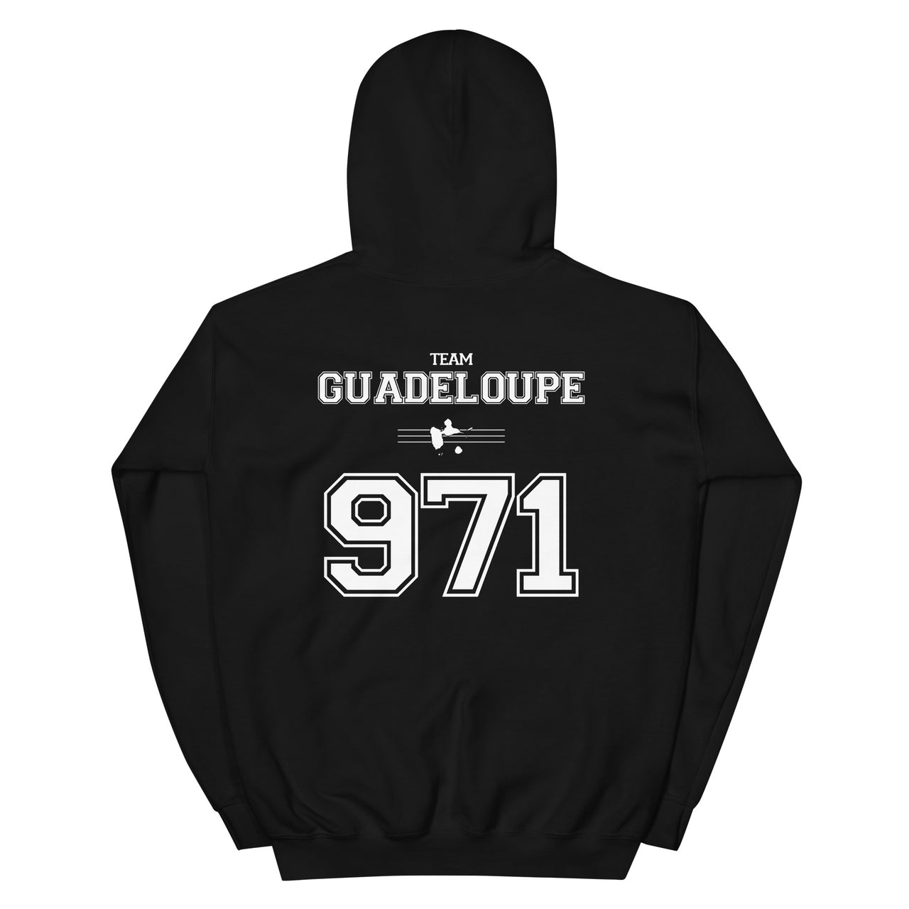 Sweat à capuche Guadeloupe rose clair dos - Confort et style local