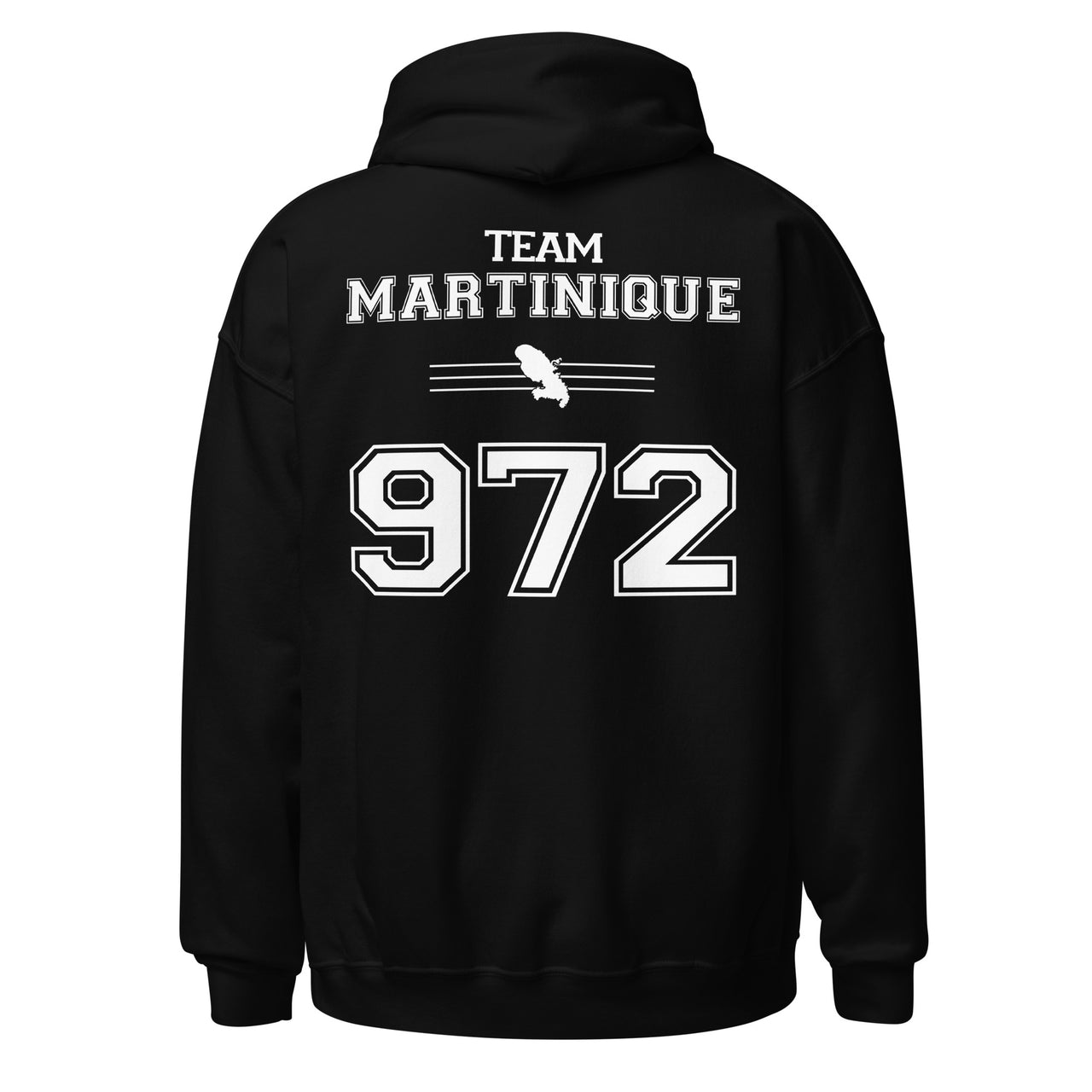 Sweat à capuche Martinique 972 bleu indigo - Douceur et fierté locale