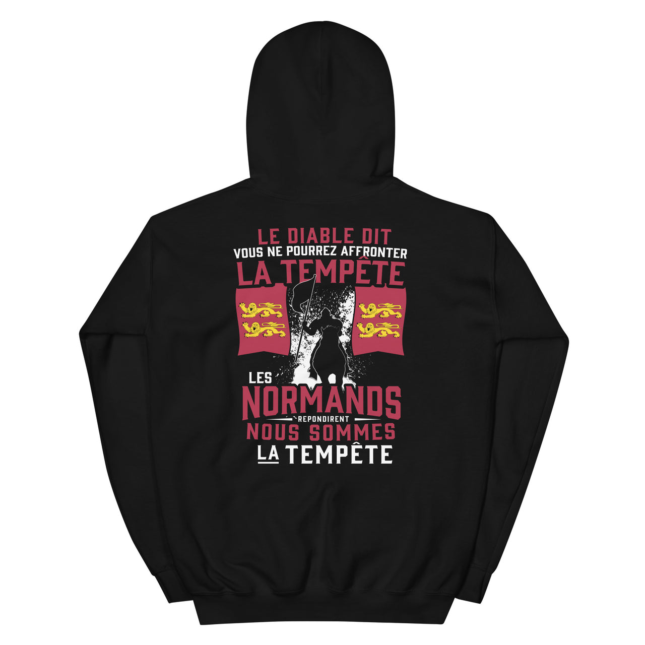 Sweat à capuche Normands noir - La tempête et le Diable