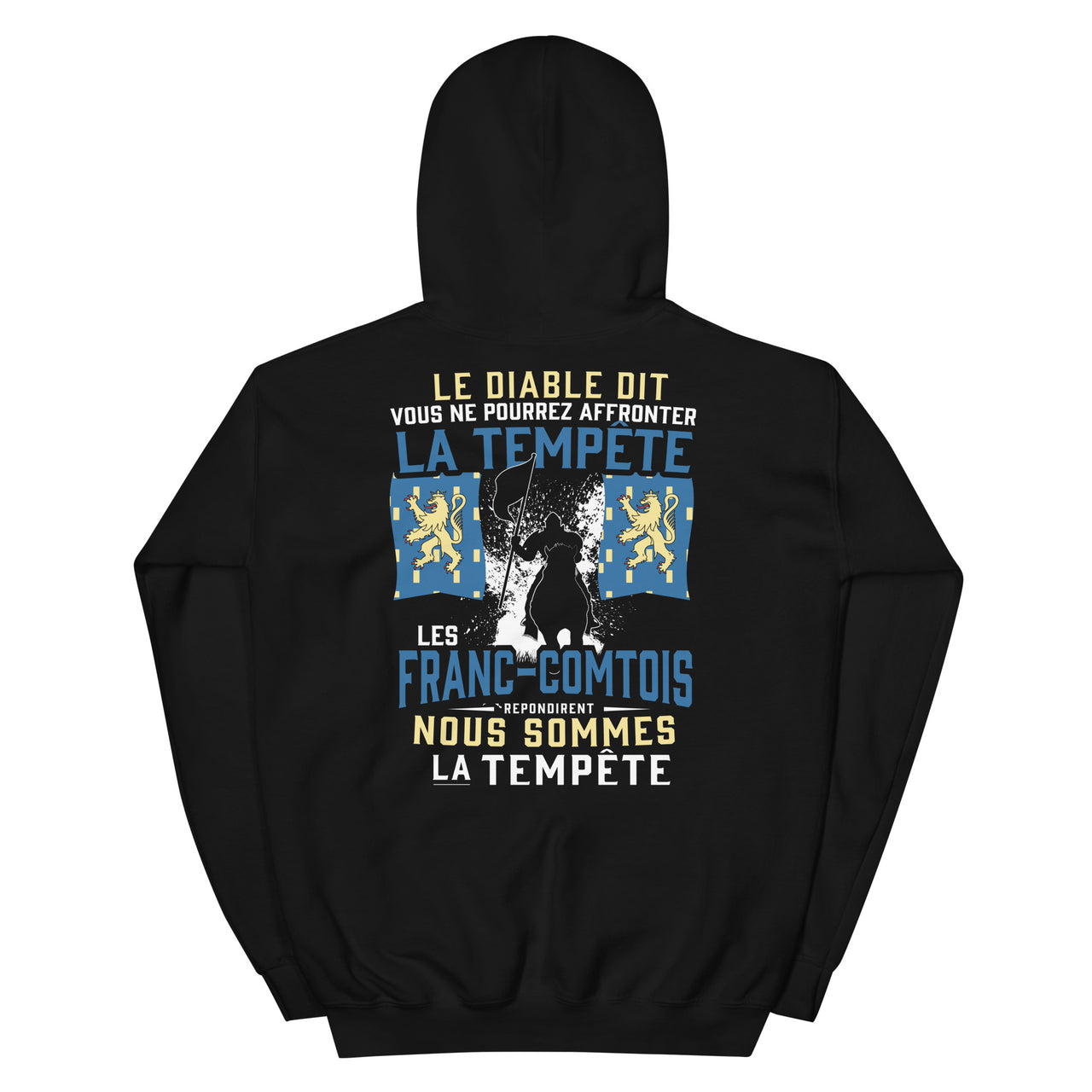 Sweat à capuche Francs-Comtois noir - La tempête et le diable