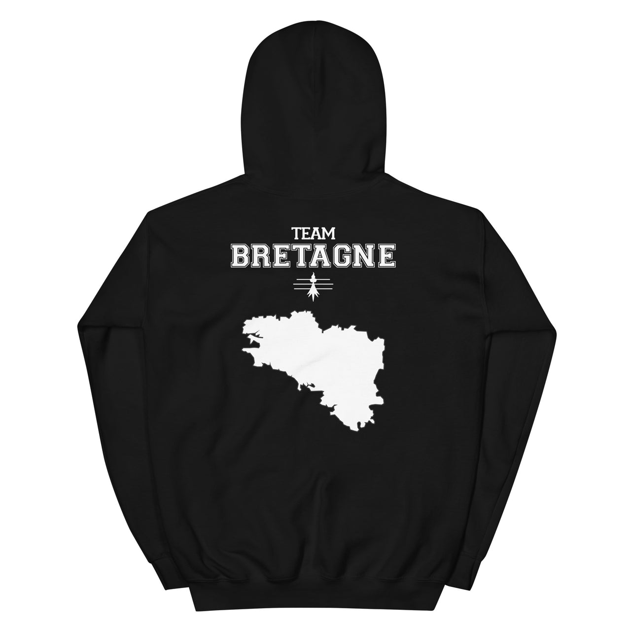 Sweat à capuche Bretagne noir - Douceur et fierté locale