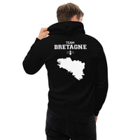 Thumbnail for Sweat à capuche Bretagne bleu marine dos - Douceur et fierté locale