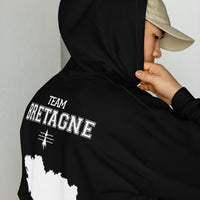 Thumbnail for Sweat à capuche Bretagne bordeaux dos - Douceur et fierté locale
