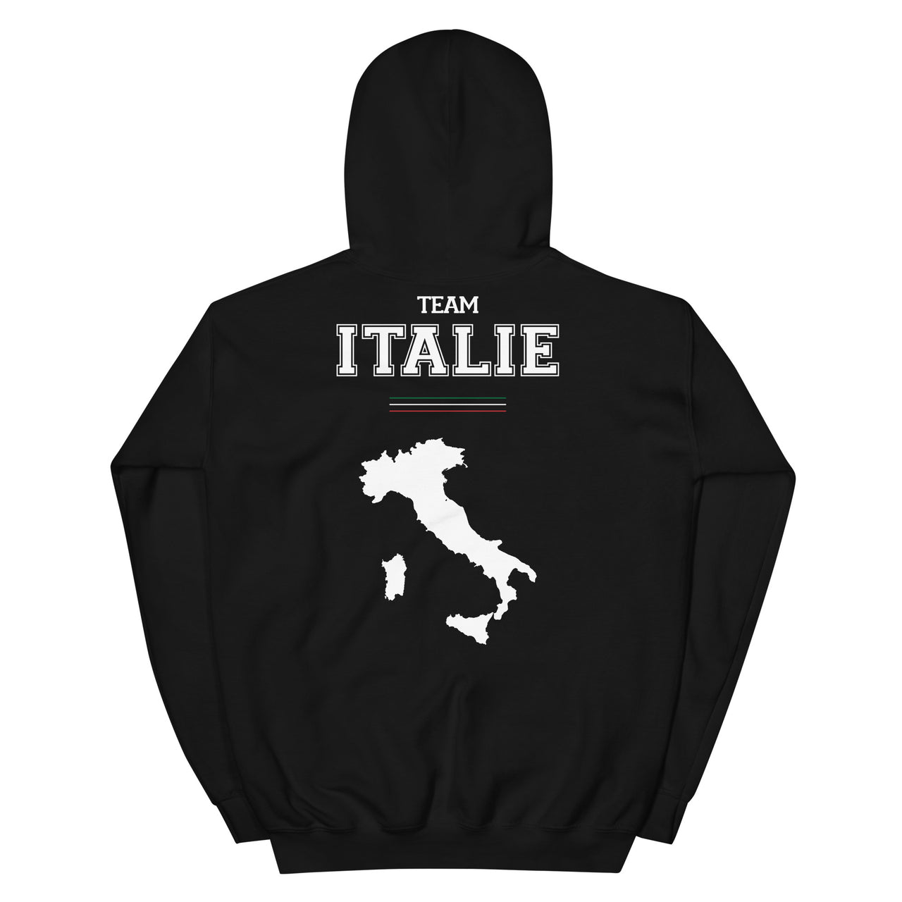 Sweat à capuche Italie noir - Douceur et fierté locale