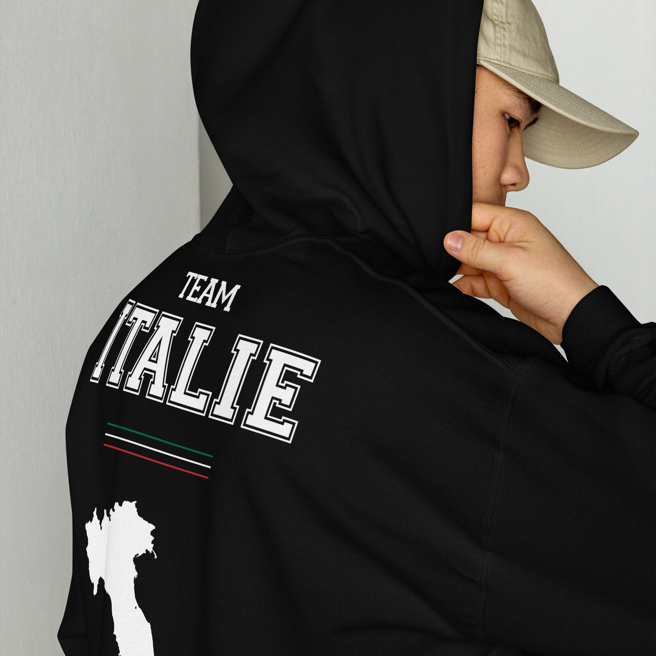Sweat à capuche Italie bordeaux - Douceur et fierté locale