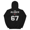 Sweat à capuche Alsace 67 noir - Douillet et élégant