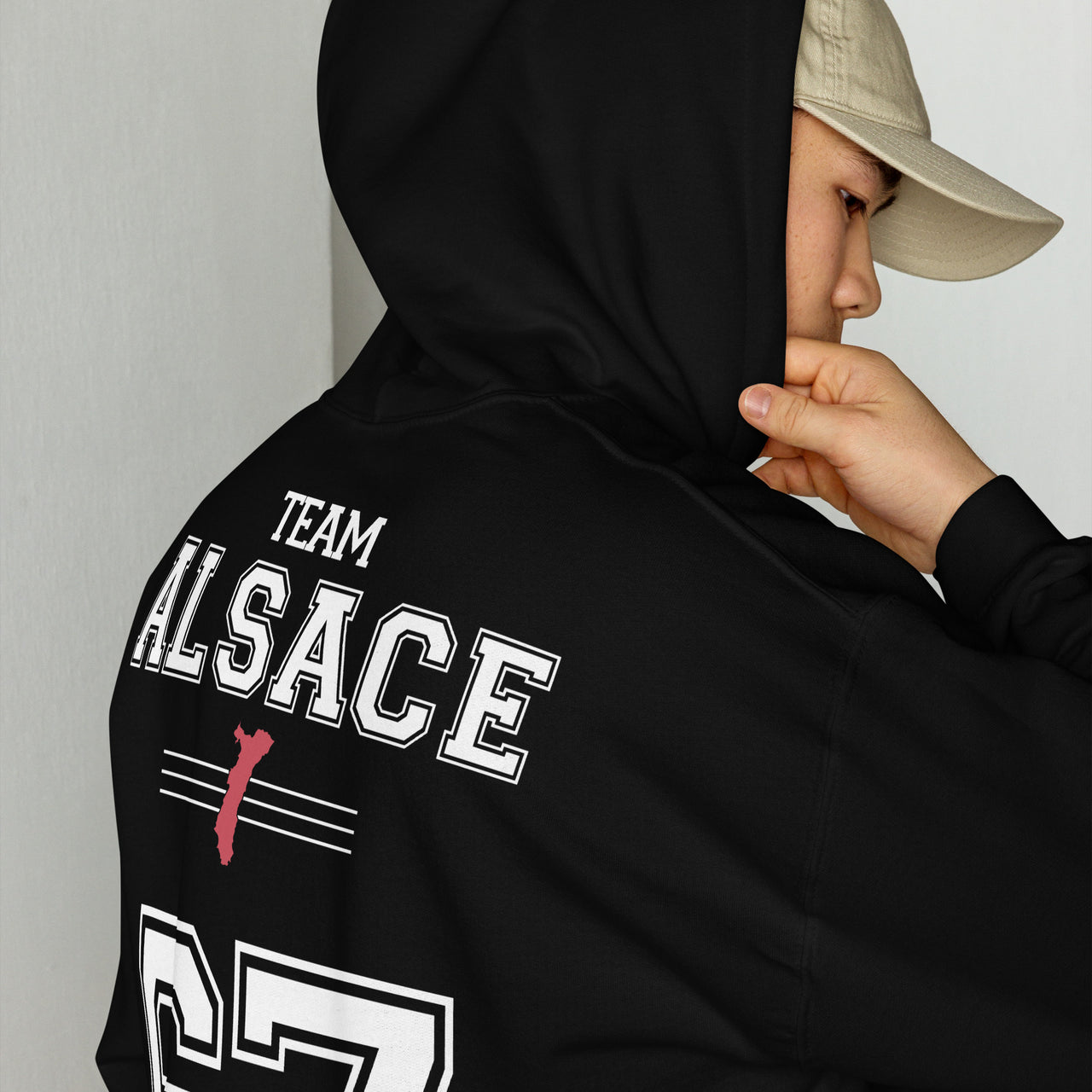 Sweat à capuche Alsace 67 bordeaux - Douillet et élégant