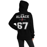 Thumbnail for Sweat à capuche Alsace 67 bordeaux dos - Douillet et élégant