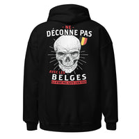 Thumbnail for Sweat à capuche Belgique bleu marine dos - Ne déconne pas avec les Belges