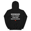 Hoodie Normand c'est comme etre Dieu mais en mieux — Imprime au dos