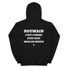 Hoodie Roumain c'est comme etre Dieu mais en mieux — Imprime au dos