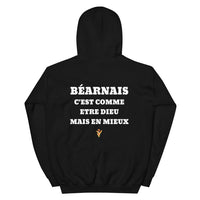 Thumbnail for Hoodie Béarnais c'est comme etre Dieu mais en mieux — Imprime au dos
