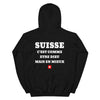 Hoodie Suisse c'est comme etre Dieu mais en mieux — Imprime au dos