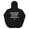Hoodie Auvergnat c'est comme etre Dieu mais en mieux — Imprime au dos