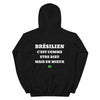 Hoodie Brésilien c'est comme etre Dieu mais en mieux — Imprime au dos