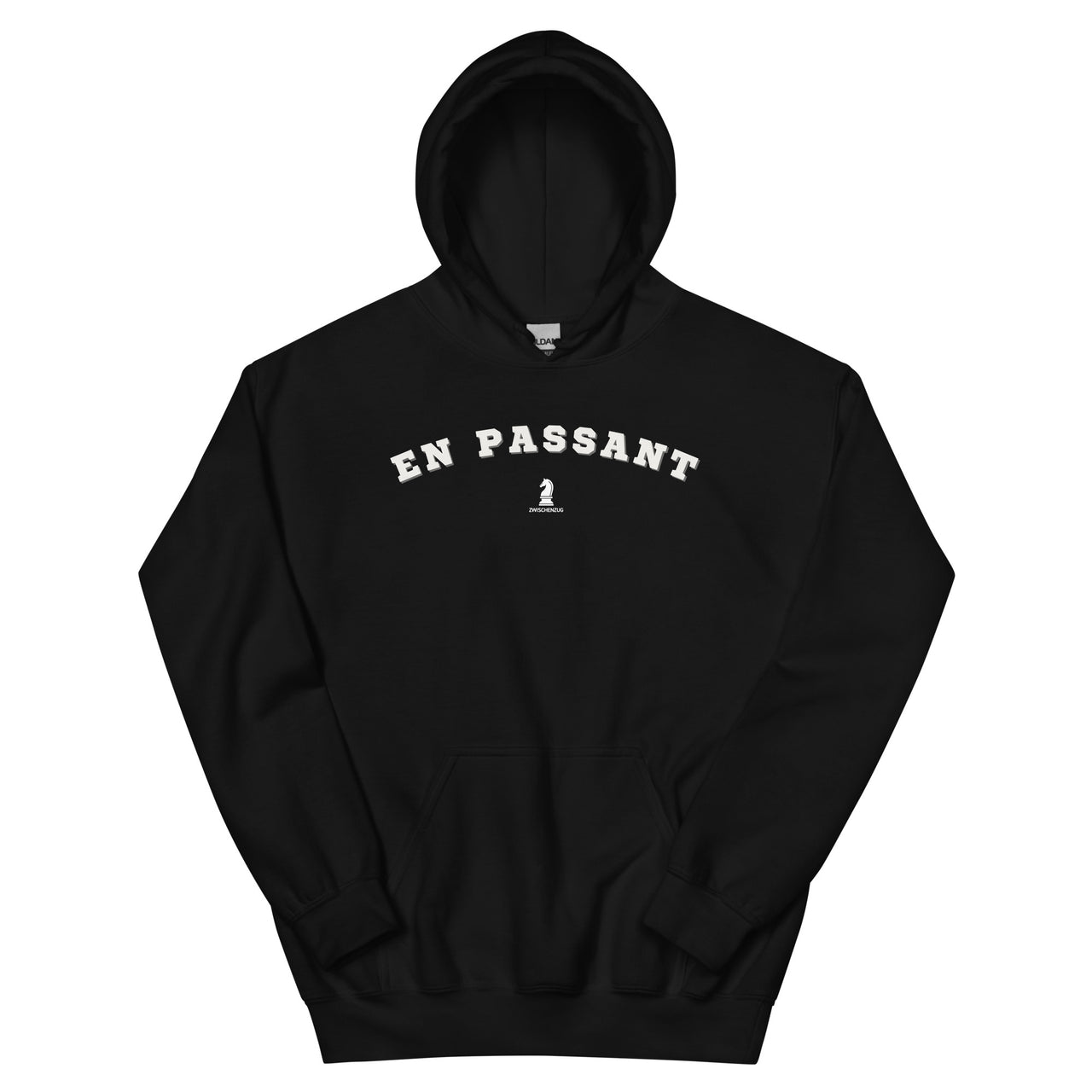 Sweat à capuche Échecs noir - design élégant et douillet