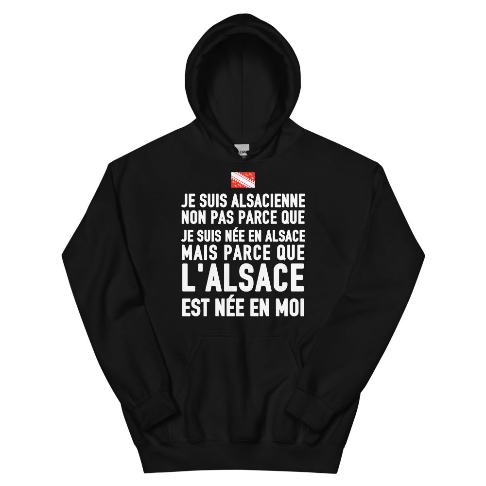 L'Alsace est née en moi (femme) - Sweatshirt à capuche