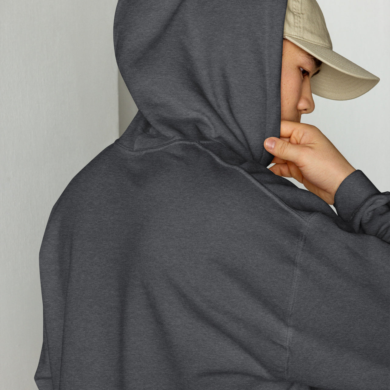 Hoodie Bourgogne bleu clair - design brodé élégant