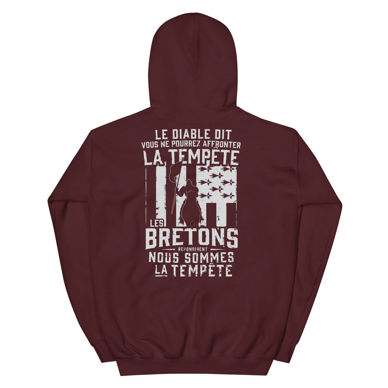 Sweat à capuche Bretagne bleu marine - Tempête et le diable