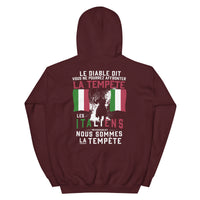 Thumbnail for Sweat à capuche Italie bleu marine - Les Italiens sont la tempête