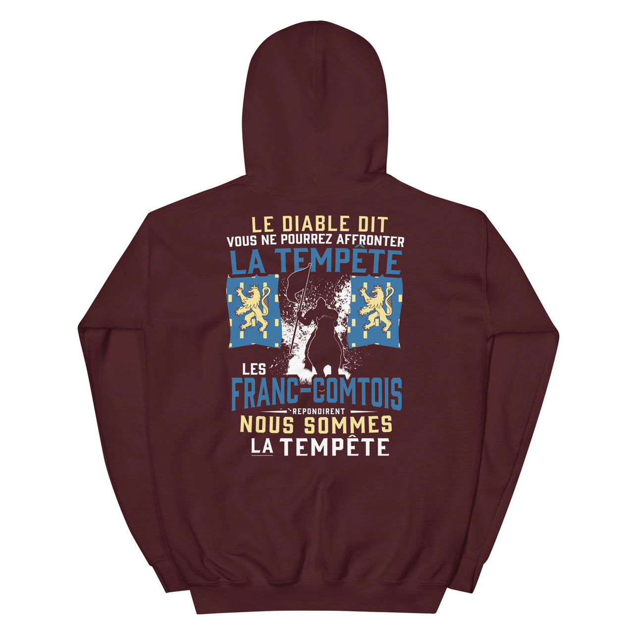 Sweat à capuche Francs-Comtois bleu marine - La tempête et le diable