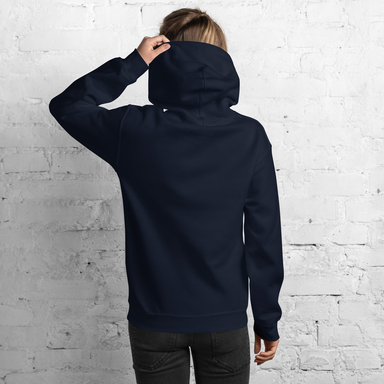 Sweat à capuche Bretagne bleu marine dos - Douillet et swag pour tous