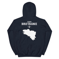 Thumbnail for Sweat à capuche Bretagne noir dos - Douceur et fierté locale